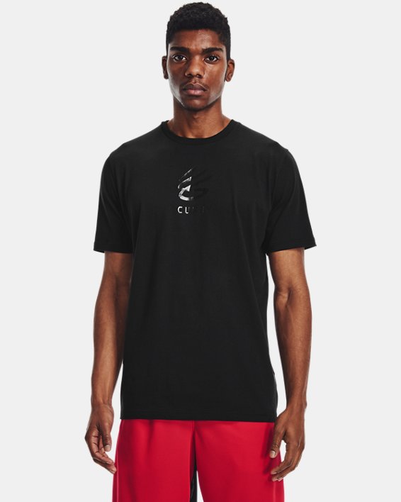 Men's Curry UNDRTD Splash T-Shirt, Black, pdpMainDesktop image number 1